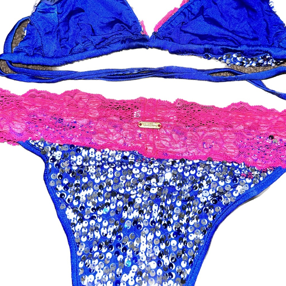 Beach Bunny Sequence Bikini Small - image 7
